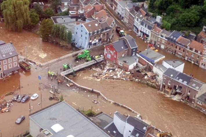 Eindrücke aus dem Krisengebiet Lüttich/Theux in Belgien