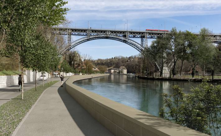 Aarstrasse Hochwasserschutz Visualisierung 