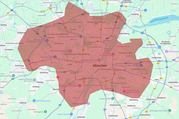 Für diesen Bereich hat die Polizei die Warnstufe "Gefahr" ausgegeben.