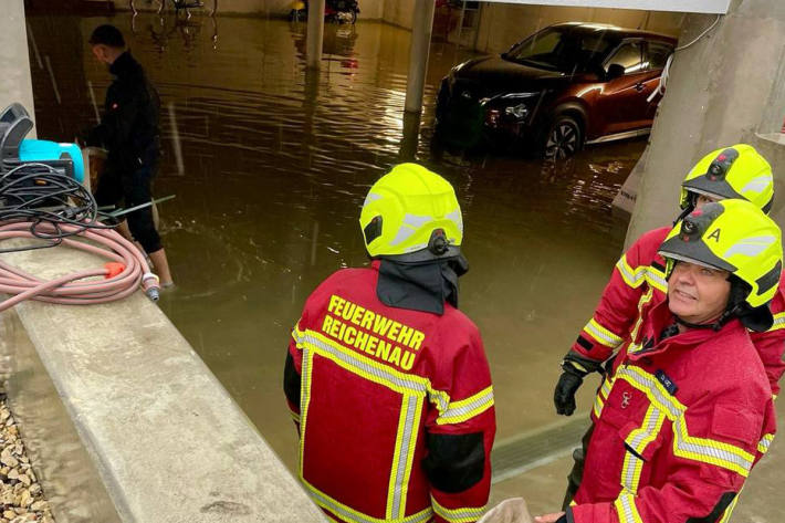Keller und Tiefgaragen liefen voll mit Wasser.