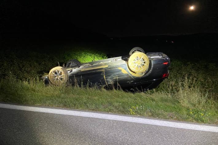 Die junge Lenkerin verlor gestern in Tegerfelden die Kontrolle über den Audi.