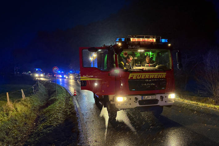 Der Unfall ereignete sich bei Starkregen.