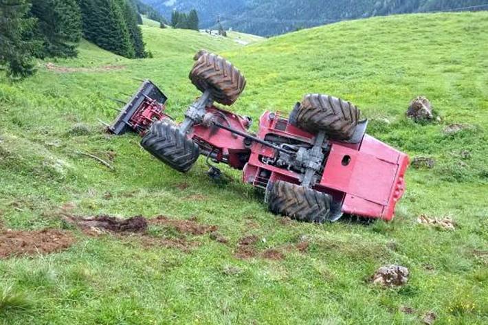 Der 61-Jährige konnte in Leogang seinen Hoftrac selbständig verlassen