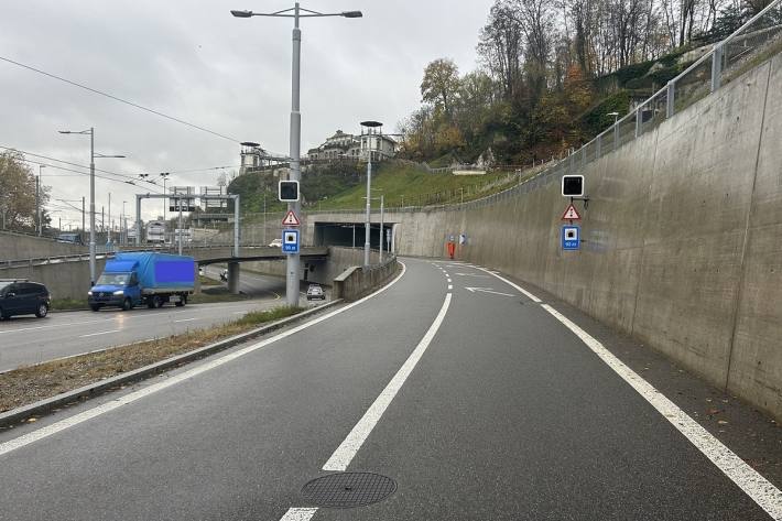 Nach dem Unfall kam es zur Sperrung des Galgenbucktunnels