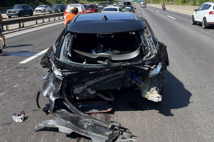 Es kam zu einer Auffahrkollision.