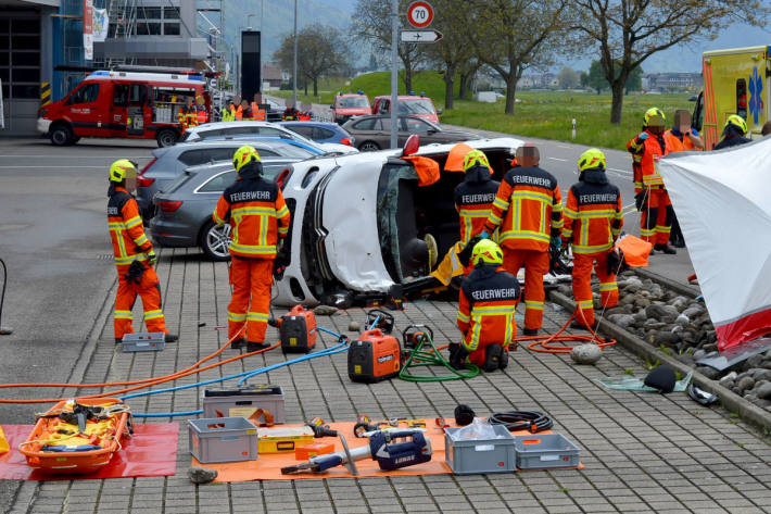 Verkehrsunfall nach seitlich-frontaler Kollision