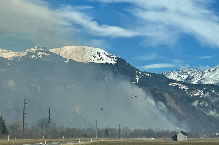 Grosseinsatz wegen Waldbrand in Meiringen