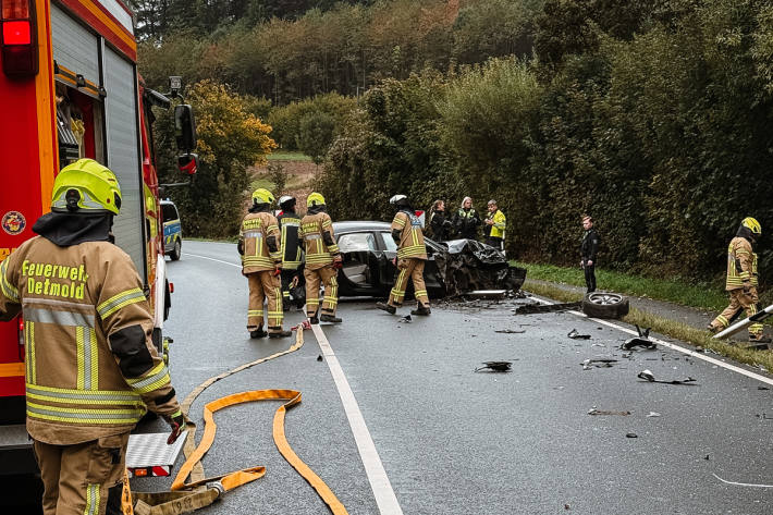 Die Feuerwehr sicherte die Unfallstelle.