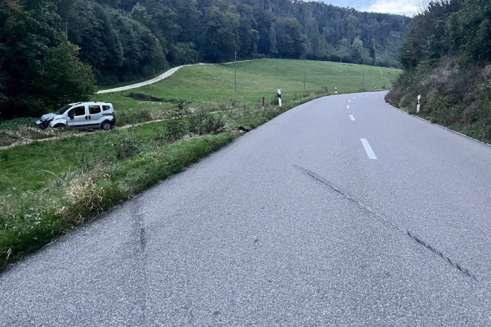 Die Lenkerin verlor auf der Strasse die Kontrolle.