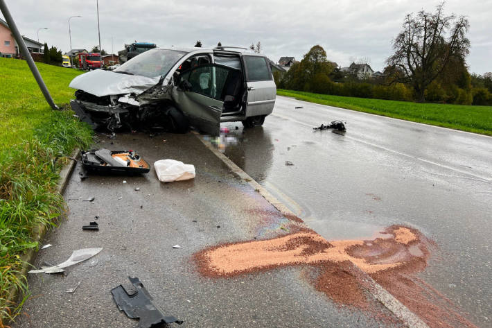 Kollision zwischen zwei Autos