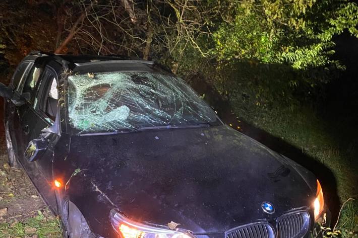 In Haßloch wurde gestern ein BMW von der Polizei verfolgt.