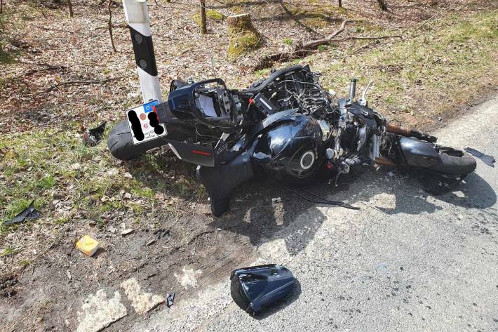 Motorradunfall mit einer schwer verletzten Person in Altenau 