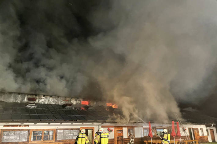 Brand einer Almhütte in Kaprun