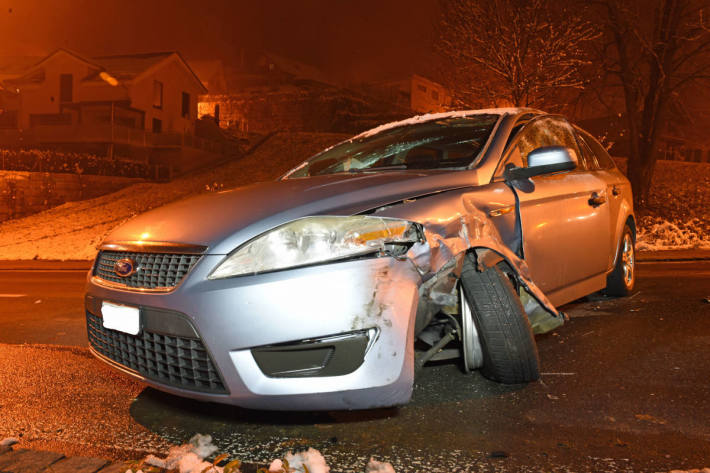 Am Unfall in Uffikon beteiligtes Fahrzeug