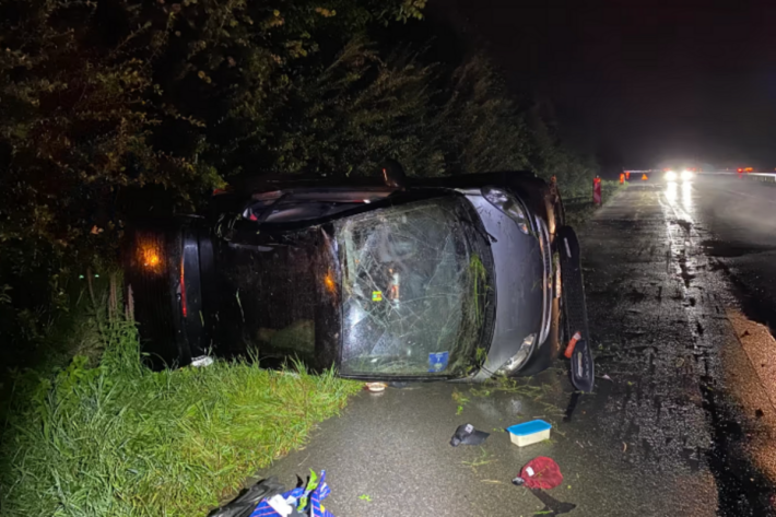 Das Auto wurde stark beschädigt