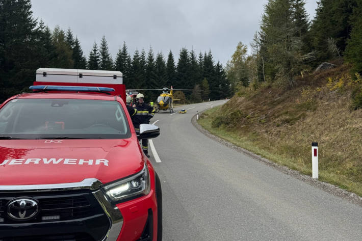 Der Motorradlenker wurde unbestimmten Grades verletzt. 