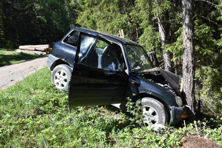  Auto kollidiert mit Baum in Tarasp GR