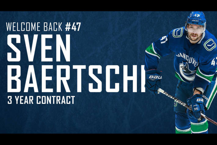Sven Bärtschi bleibt 3 weitere Jahre in Vancouver.