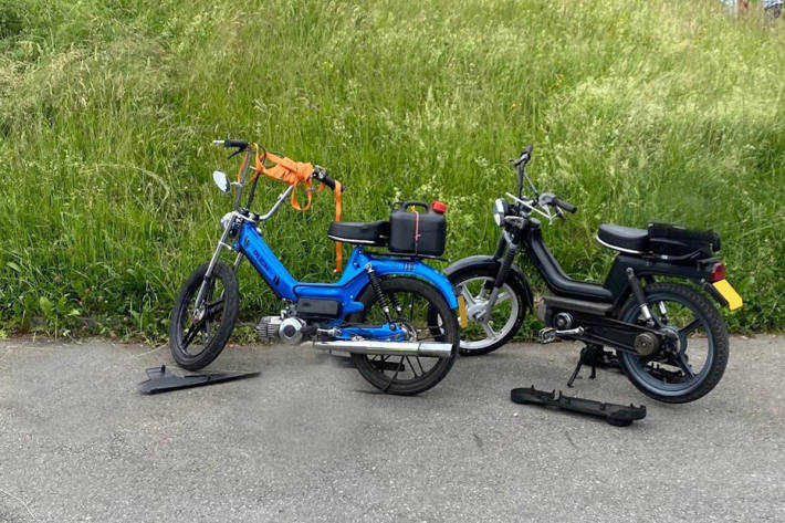 Zwei 14-jährigen Mofafahrer die Weiterfahrt polizeilich untersagt