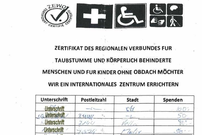 Angebliche Spenden gesammelt