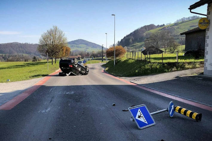 Unfallstelle in Hauteville FR