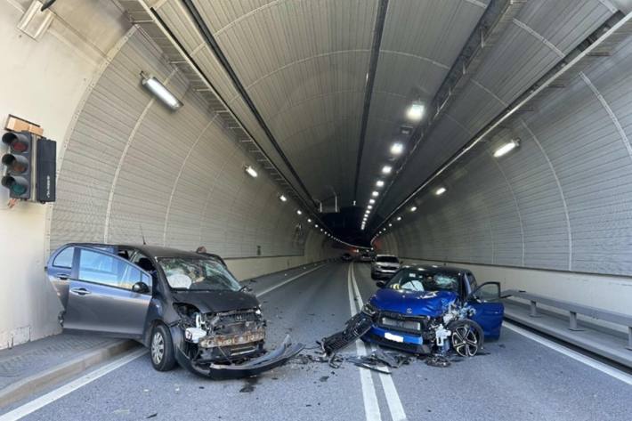 Der Tunnel war nach dem Unfall gesperrt