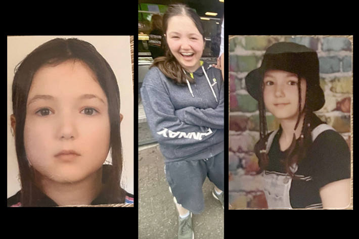 Fotos der vermissten 12-jährigen.