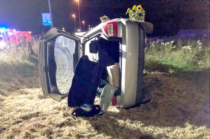 PKW überschlagen 4 Personen verletzt in Minden