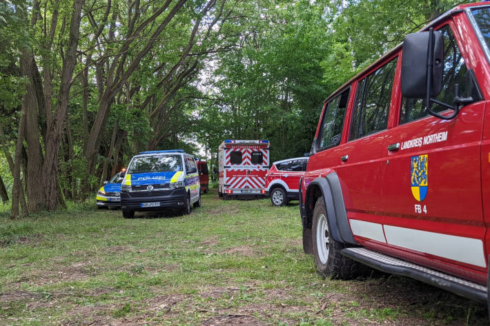 Wasserrettung eines flüchtigen Straftäters in Northeim