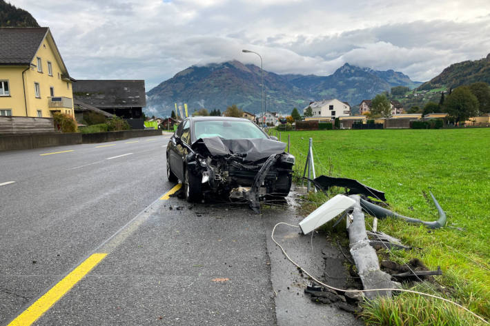 Während Sekundenschlafs in Strassenzaun gekracht