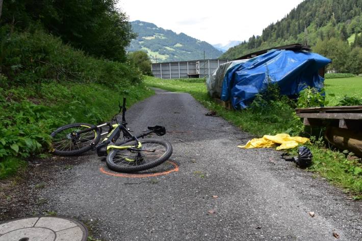 E-Biker gestürzt 