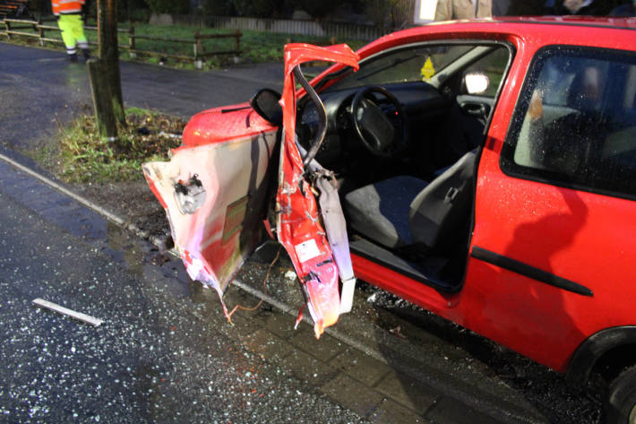 Glücklicherweise nur leicht verletzt bei Unfall