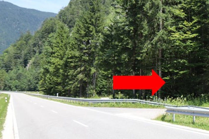 Foto Wanderparkplatz Seekopf an der B 305 in Ruhpolding, Bayern.