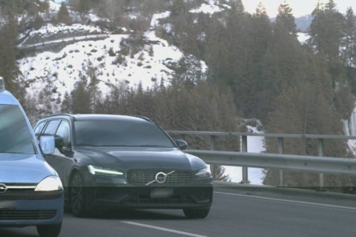 In Alvaschein GR wurden gestern diverse Schnellfahrer gestoppt.