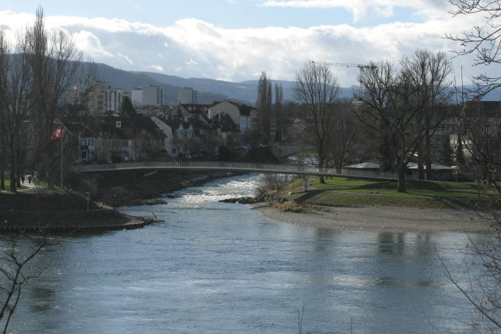 Birsmündung in Basel