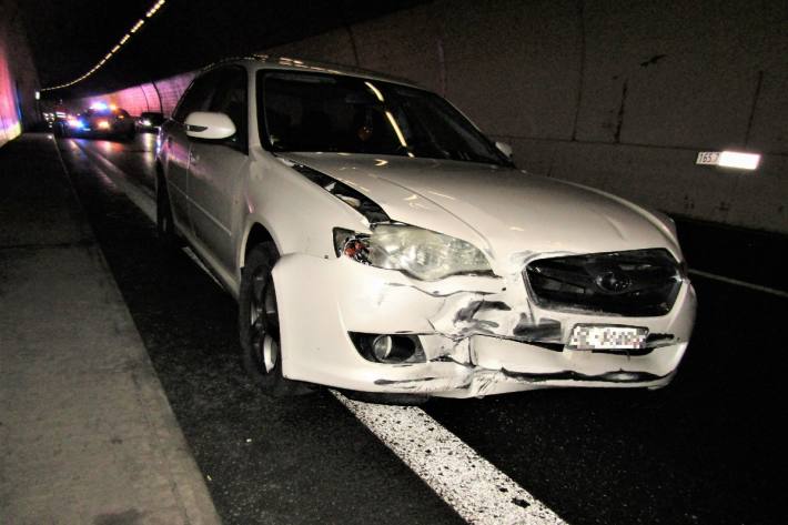 Unfall nach Lenkfehler.