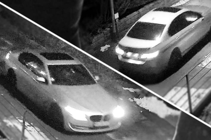 In diesem auffälligen BMW ist der Täter geflüchtet.