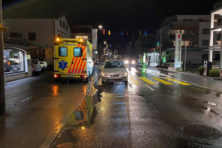 Fussgänger in St. Gallen angefahren und verletzt.