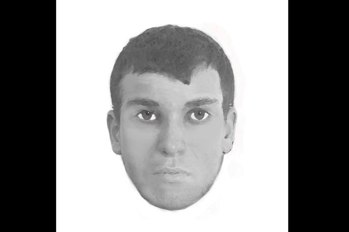 Phantombild des gesuchten Täters.
