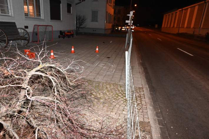 Die unbekannte Person ist nach dem Touchieren des Zauns weitergefahren.