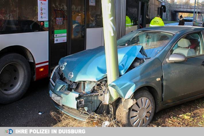 Eingeschlafen und verunfallt in Untermeiderich