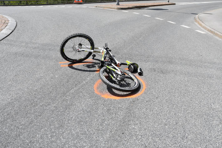 Am Unfall beteiligtes Fahrrad in Chur