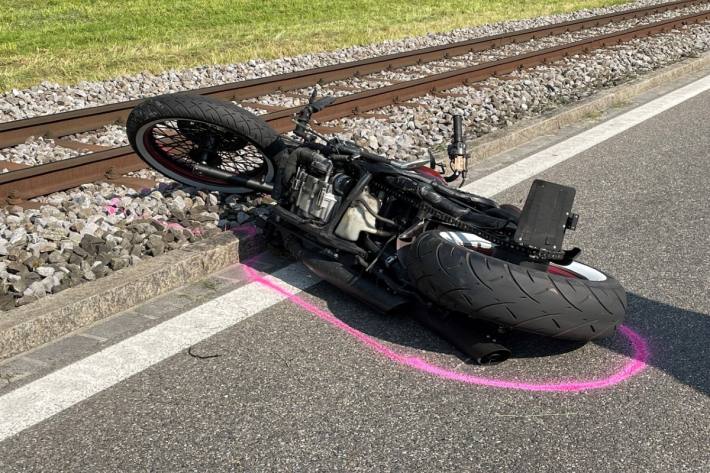 Beim Unfall in Frauenfeld hat sich der Motorradfahrer schwer verletzt.