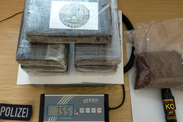 Über 7 Kilo Kokain auf der Autobahn sichergestellt