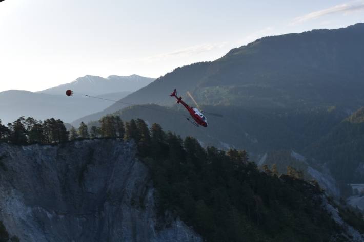 Helikopter als Unterstützung 