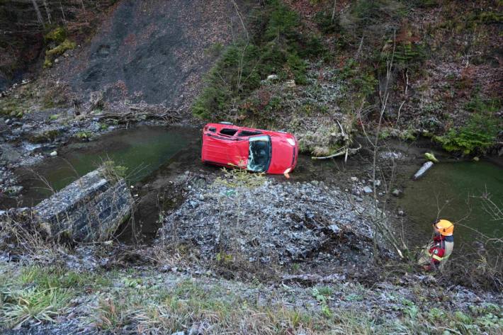 Beim Unfall verletzte sich die Lenkerin.