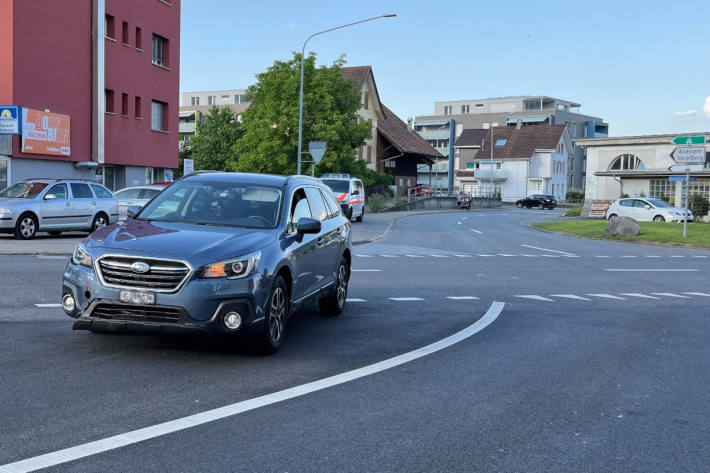 Zusammenstoss zwischen Auto und Motorrad in Altstätten