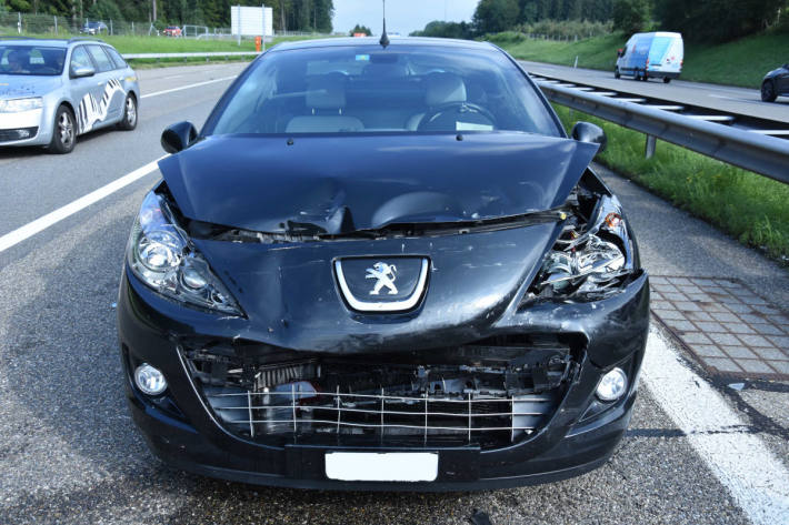 Am Unfall auf der A1 bei Oberbüren beteiligtes Fahrzeug