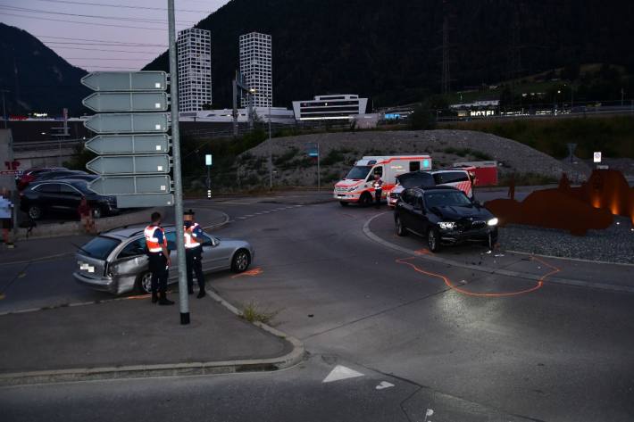 Eine heftiger Unfall ereignete sich in der Stadt Chur.