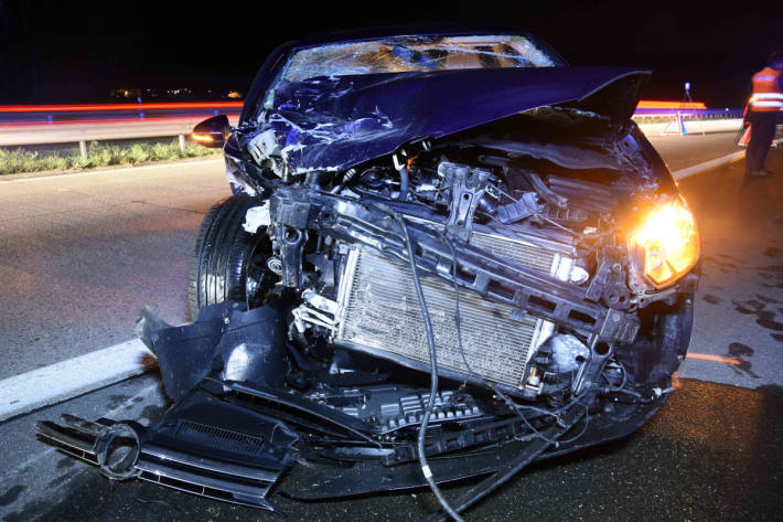 Heftige Auffahrkollision auf Autobahn forderte mehrere Verletzte